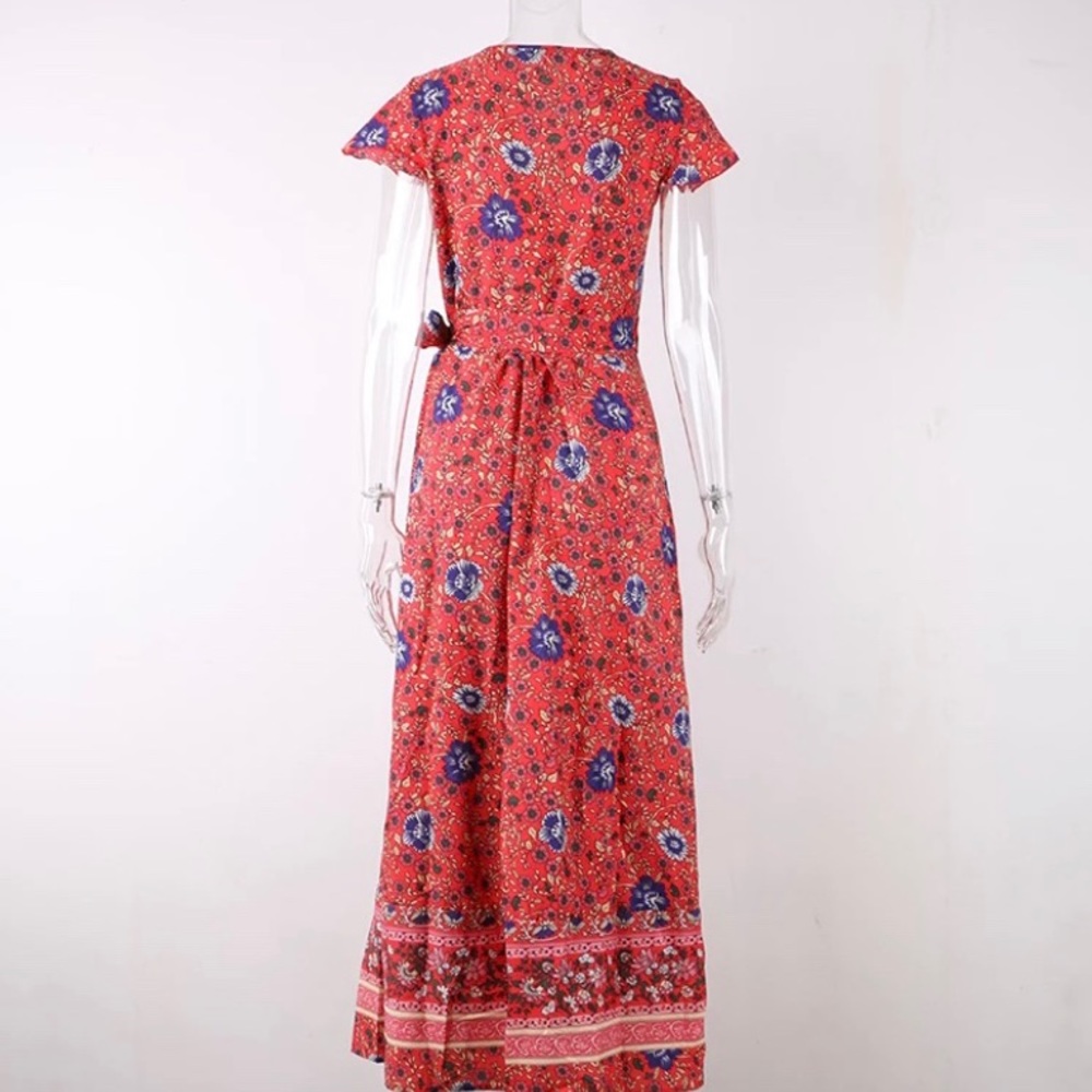 Floral Boho Wrap Dress - Picture 6 of 7